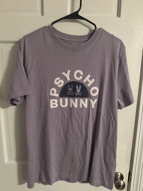 Psycho Bunny Light Purple Short Sleeve Tee with White Logo